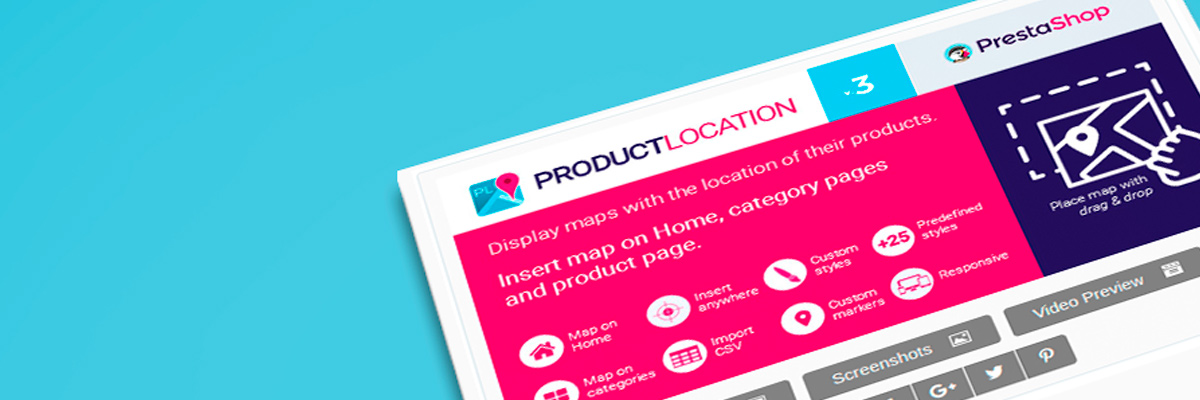 Product Location Map Plugin for Prestashop